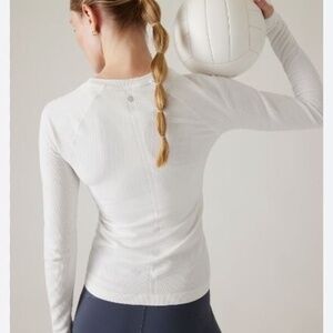 Athleta Flurry Seamless Crewneck Top L